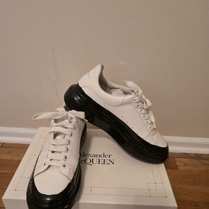Alexander McQueen White and Black Sneakers